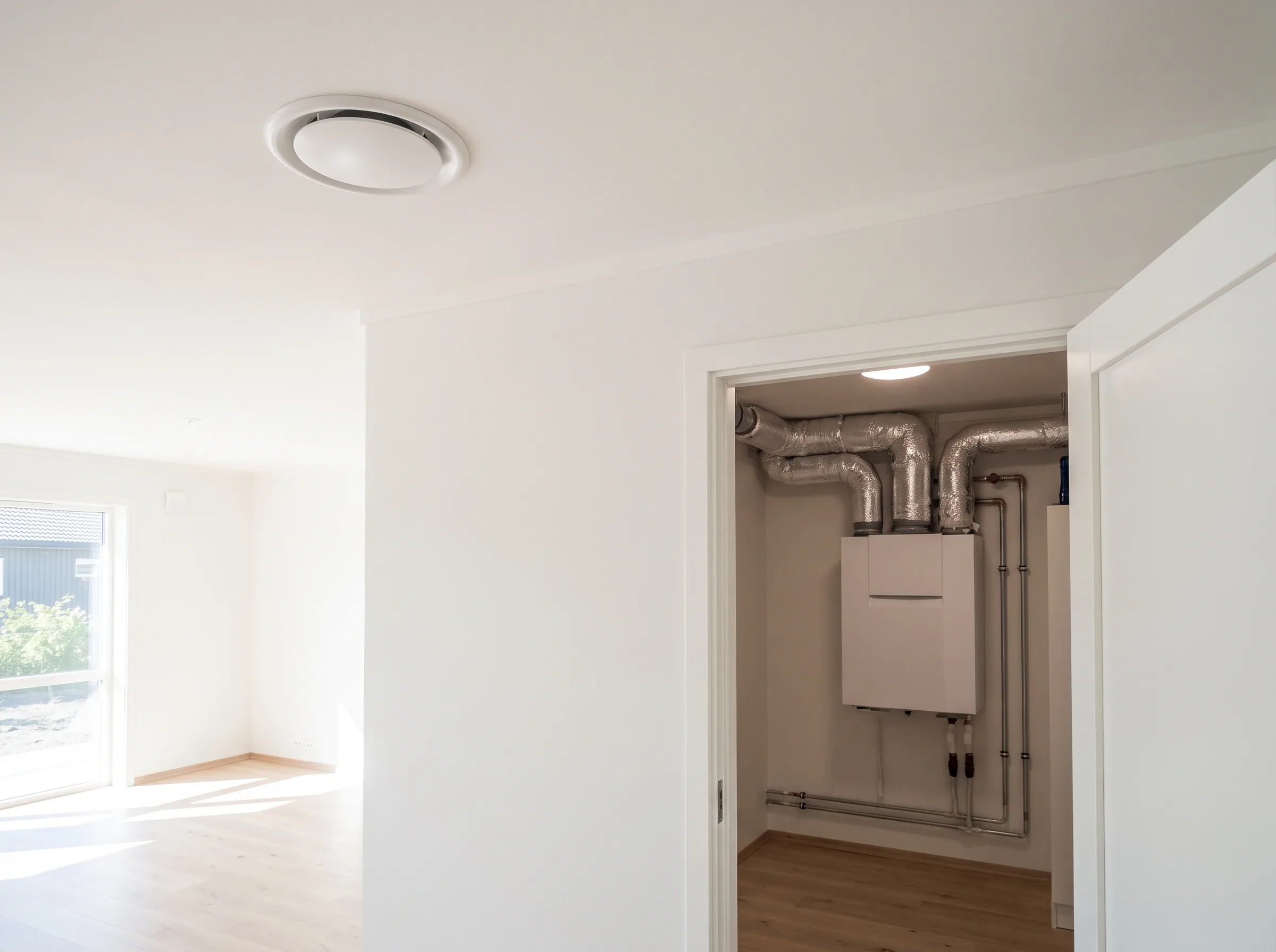 Ventilasjonssystem og innvendig oppussing av rommet